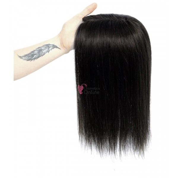 Peruca calotă din fibra Kanekalon 360 grade Cod CYF72994 Brunet Natural - 35 cm lungime